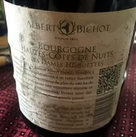Mängden socker i Bourgogne Hautes-Côtes de Nuits