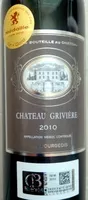 Mängden socker i Chateau Grivière 2010 Médoc Cru Bourgeois