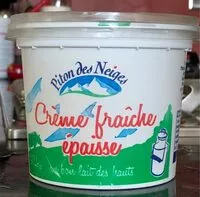 Mängden socker i Crème fraiche épaisse