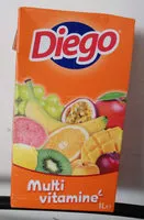 Mängden socker i Diego Multivitaminé