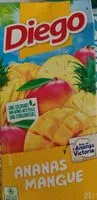 Mängden socker i Diego ananas mangue