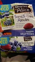 Mängden socker i Pommes Myrtilles Sans Sucres Ajoutés