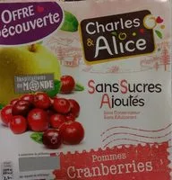 Mängden socker i Compote Pommes-Cranberries sans sucres ajoutés