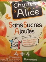 Mängden socker i Dessert fruitier pomme abricot Charles & Alice + pomme x4