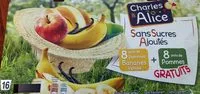 Mängden socker i Compotes Pommes Bananes Vanille et Pommes Sans Sucres Ajoutés
