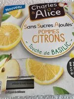 Mängden socker i Pommes Citrons Basilic SSA