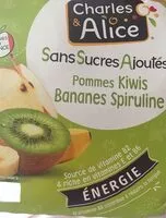 Mängden socker i Pommes Kiwis Bananes Spiruline