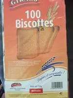 Mängden socker i 100 Biscottes