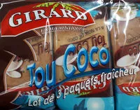 Mängden socker i Tou coco girard