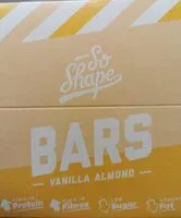 Mängden socker i Bars so shape vanille amande