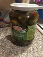 Mängden socker i Cornichons aigres doux BIO