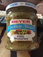 Mängden socker i Confiture allegee Kiwis Rhubarbe