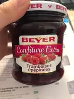 Mängden socker i Confiture Extra Framboises épépinées