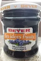 Mängden socker i Les idées fruits Myrtilles sauvages