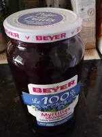 Mängden socker i Confiture  myrtilles sauvages de Beyer 100% sans sucre ajoutés