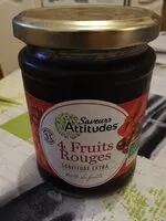 Mängden socker i Confiture aux 4 fruits rouges