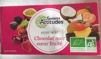 Mängden socker i Chocolat noir cœur fruité