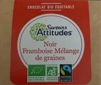 Mängden socker i Chocolat bio equitable noir framboise melange de graines