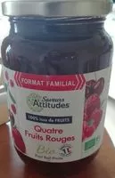 Mängden socker i Quatre fruits rouges