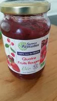 Mängden socker i Préparation Quatre Fruits Rouges Bio