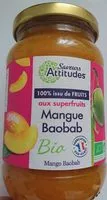 Mängden socker i 100% issu de Fruits aux superfruits Mangue Baobab