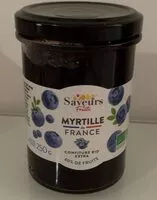 Mängden socker i Confiture bio myrtilles