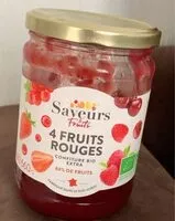 Mängden socker i Confiture bio extra 4 fruits rouges