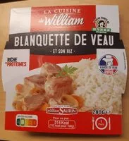 Mängden socker i Blanquette de veau et son riz