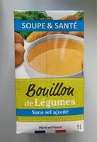 Mängden socker i Bouillon de légumes sans sel ajouté