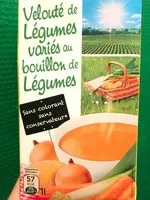 Mängden socker i Velouté de légumes variés au bouillon de légumes