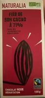 Mängden socker i Chocolat fier de son cacao à 71%
