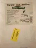 Mängden socker i Jambon cuit supérieur (sans couenne)