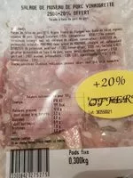 Mängden socker i Salade de museau de porc vinaigrette