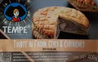 Mängden socker i Tourte au faisan, cèpes et châtaignes