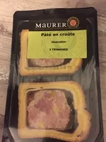 Mängden socker i PATE EN CROUTE CHARCUTIER 2 TRANCHES 220G