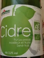 Mängden socker i Cidre doux