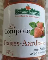 Mängden socker i Compote de fraises avec morceaux