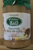 Mängden socker i Compote pommes noix de coco