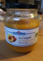 Mängden socker i La compote de pêches jaunes