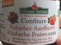 Mängden socker i Confiture rhubarbe-fraises extra