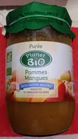 Mängden socker i Compote Pomme Mangue sans Sucres Ajoutes