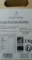 Mängden socker i Purée pommes myrtilles