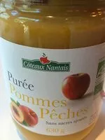 Mängden socker i purée pommes pêches