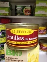 Mängden socker i Lentilles du Lauragais