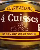 Mängden socker i 4 cuisses de canard gras confit