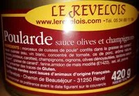 Mängden socker i Poularde sauce olives et champignons