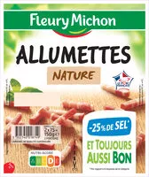 Mängden socker i Allumettes de Lardons Nature, -25% de SEL* 2*75 g,