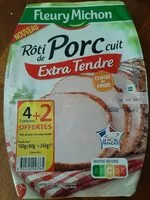 Mängden socker i Rôti de porc  cuit extra tendre