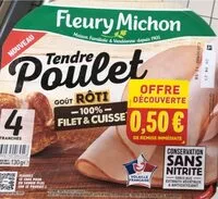 Mängden socker i Tendre Poulet Goût Rôti 4 tranches