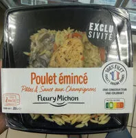 Mängden socker i Poulet émincé, pâtes et sauce au champignons
